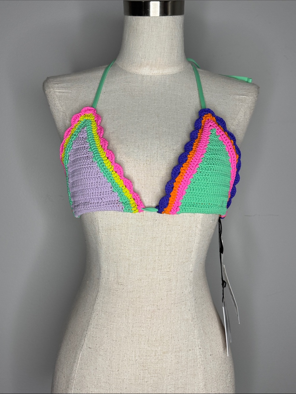 Beach Riot Winona Bikini Top in Technicolor Rays NWT - Picture 4 of 6